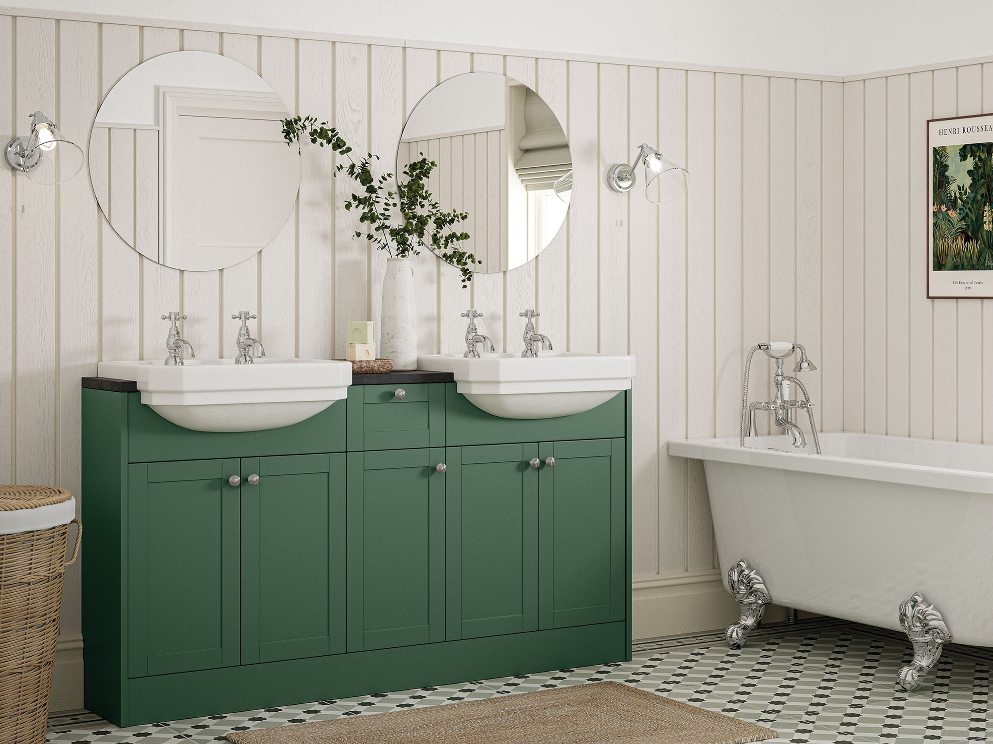 Benita Sage Green Bathroom