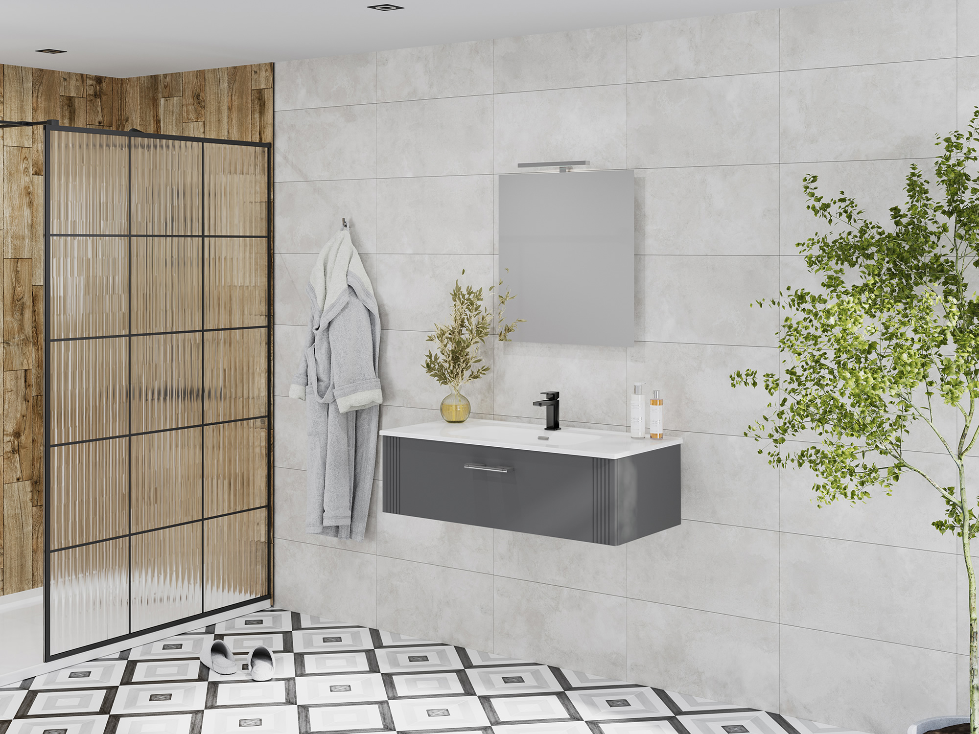 Design Esatto Dust Grey Bathroom