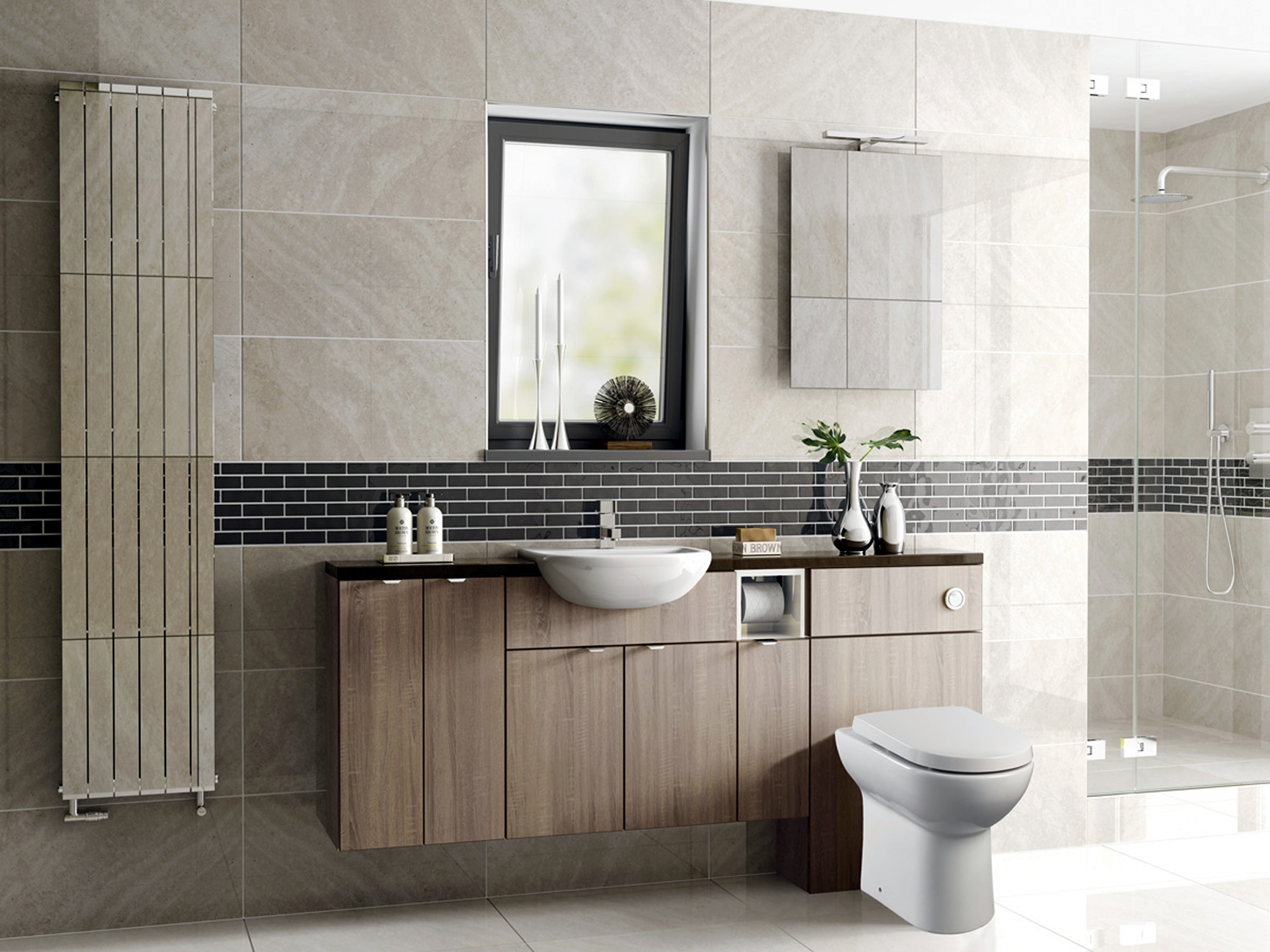 Space Tempo Bardolino Oak Bathroom