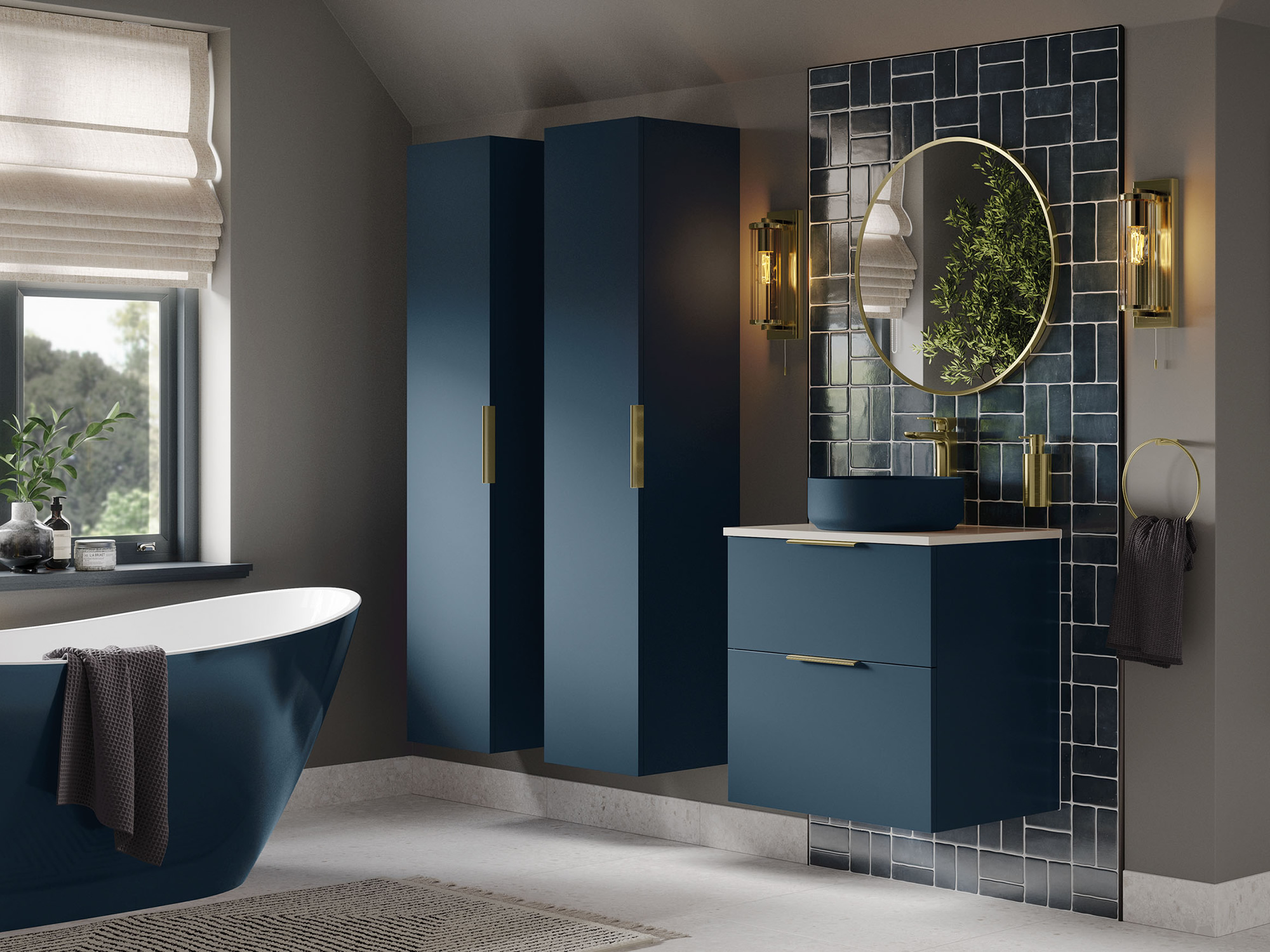 Statement Deep Blue Bathrooms