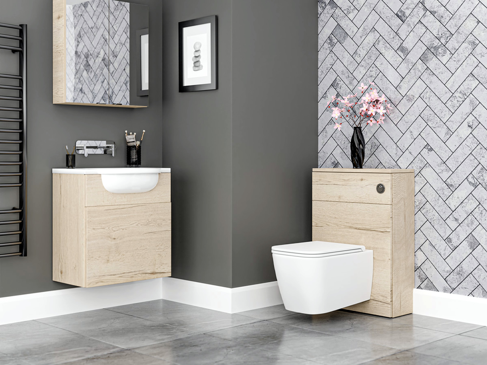 Style Tempo Bardolino Oak Bathroom