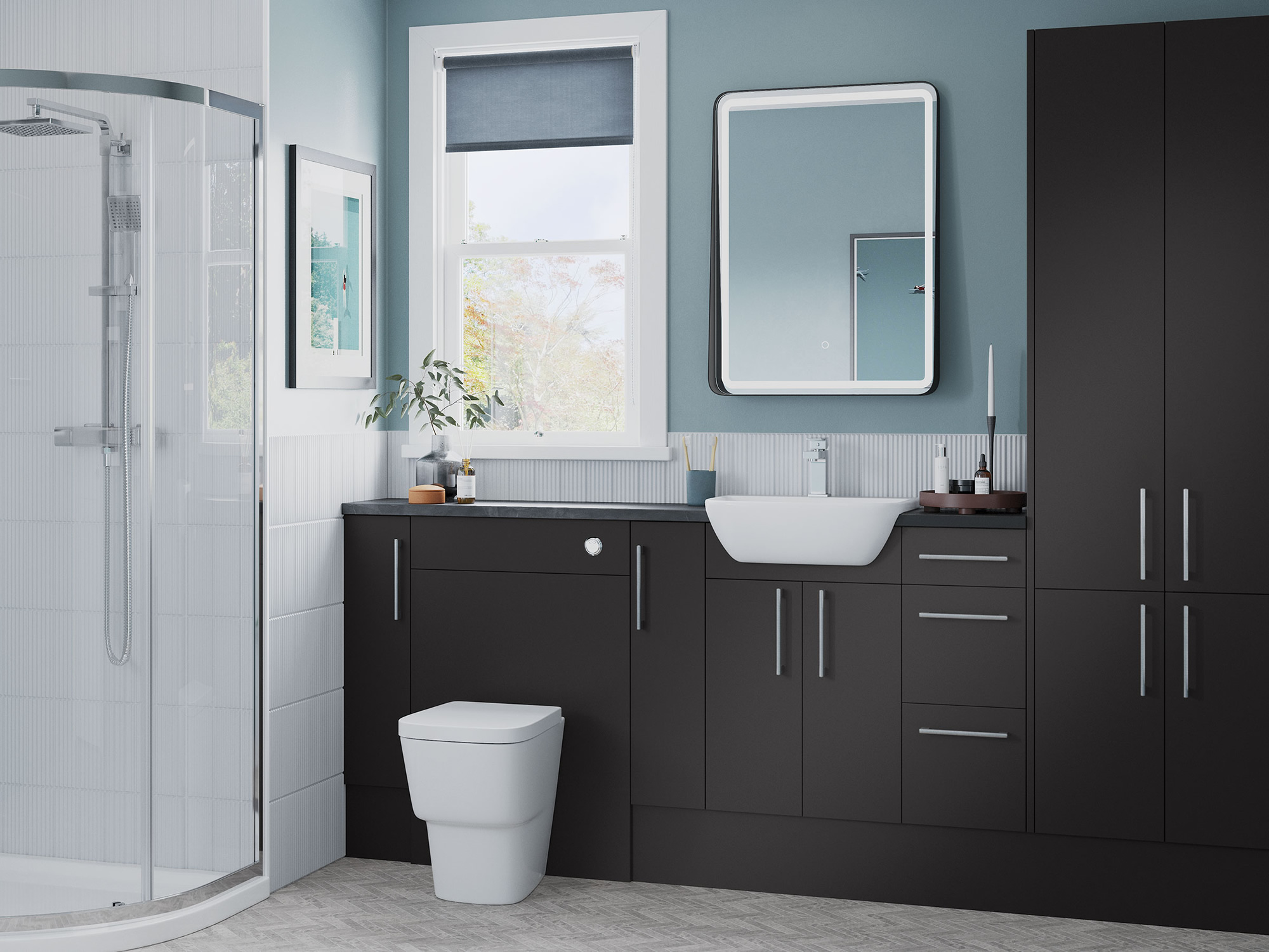 Alba Graphite Grey Bathroom