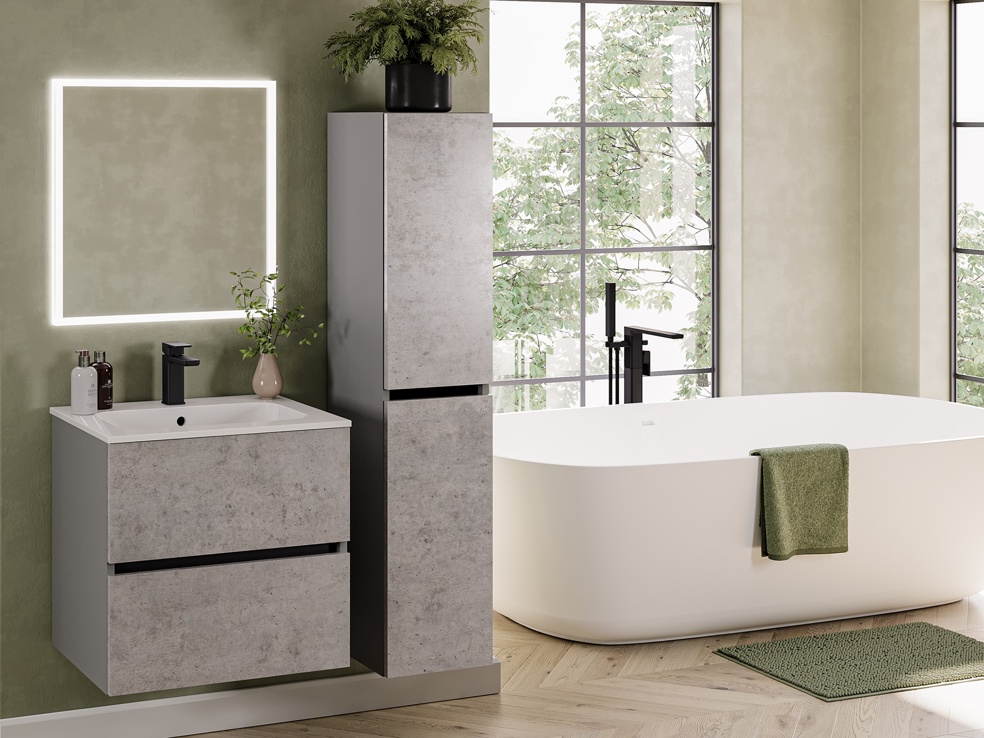 Design Bello Concrete Bathroom