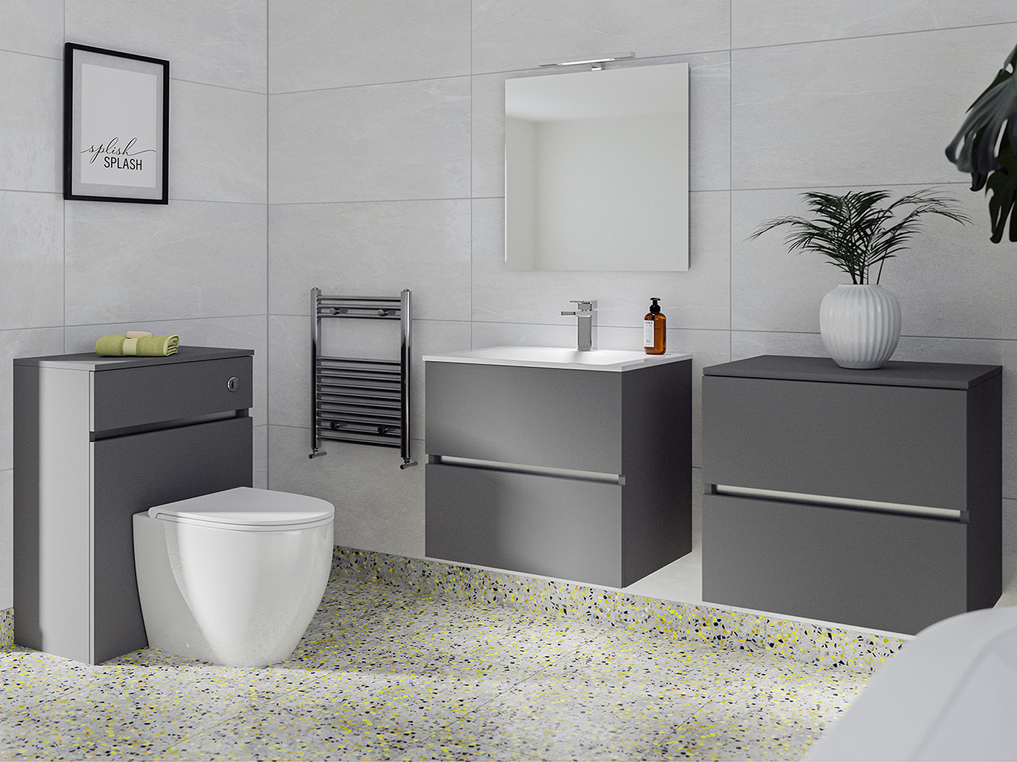 Design Bello Dust Grey Bathroom