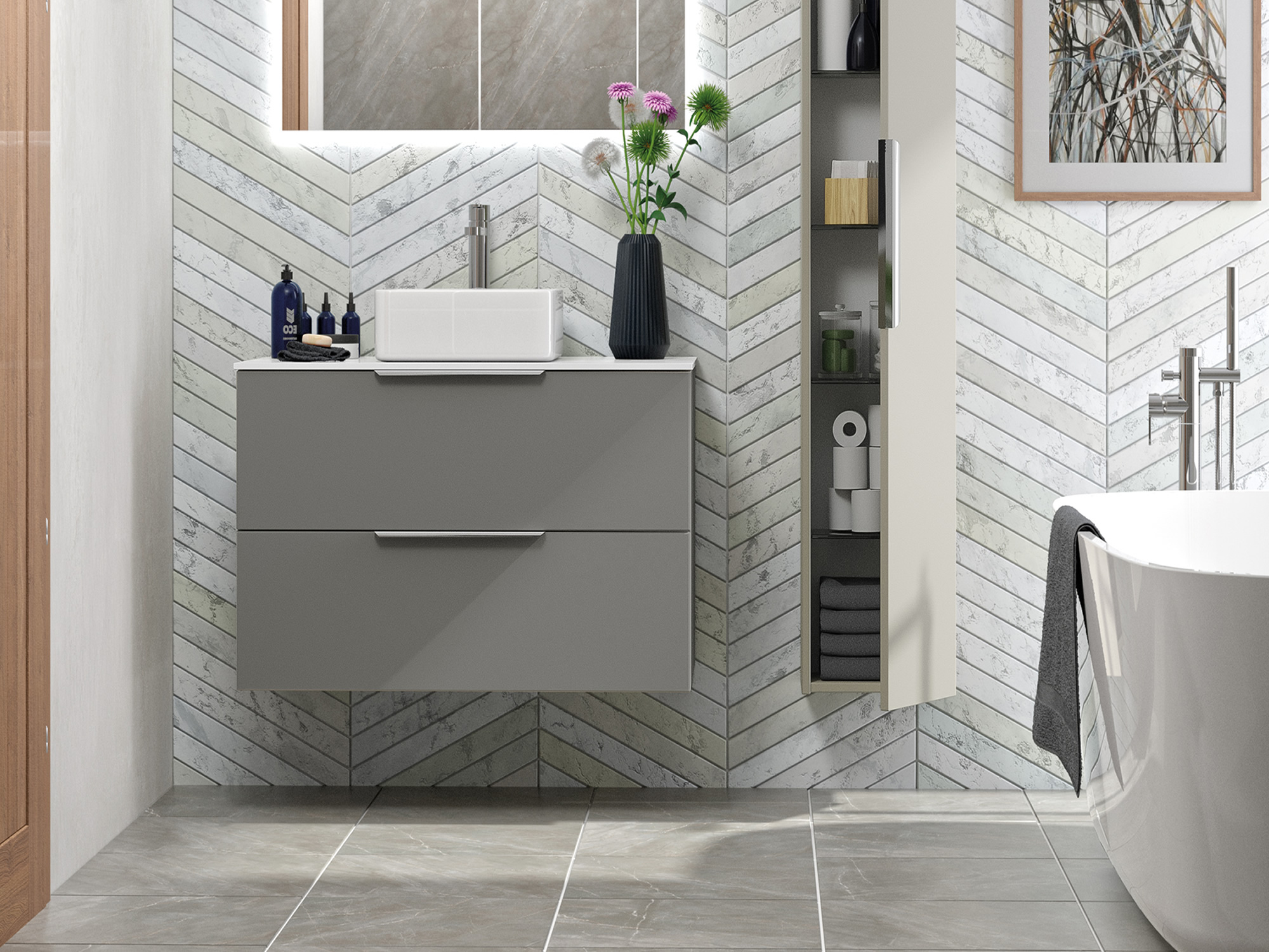 Design Metro Dust Grey Bathroom