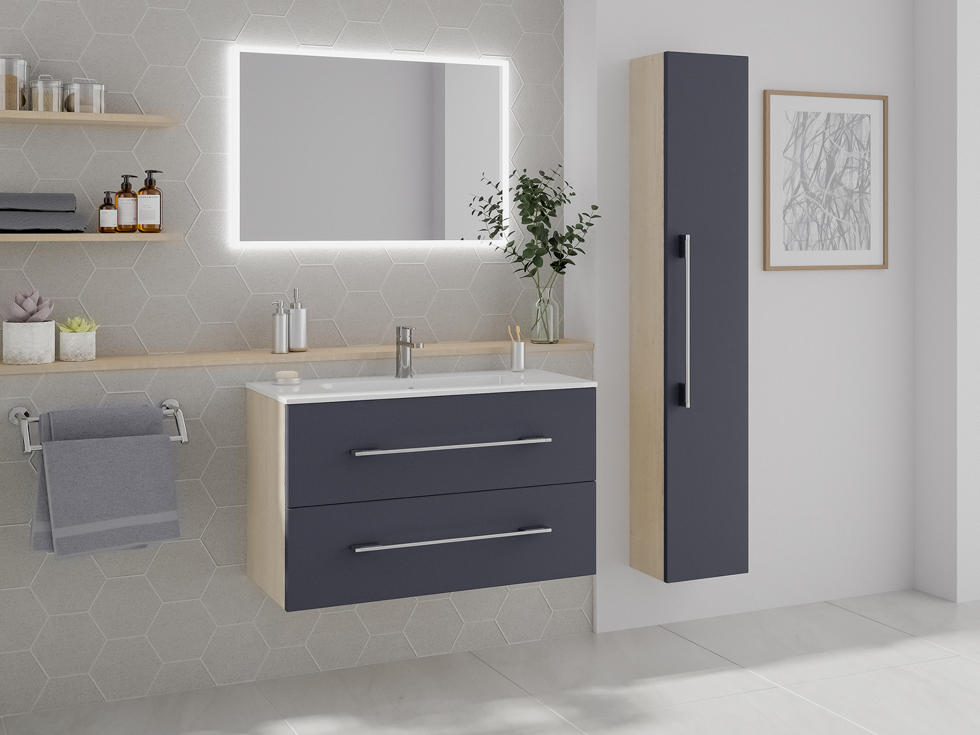 Design Metro Indigo Blue Bathroom