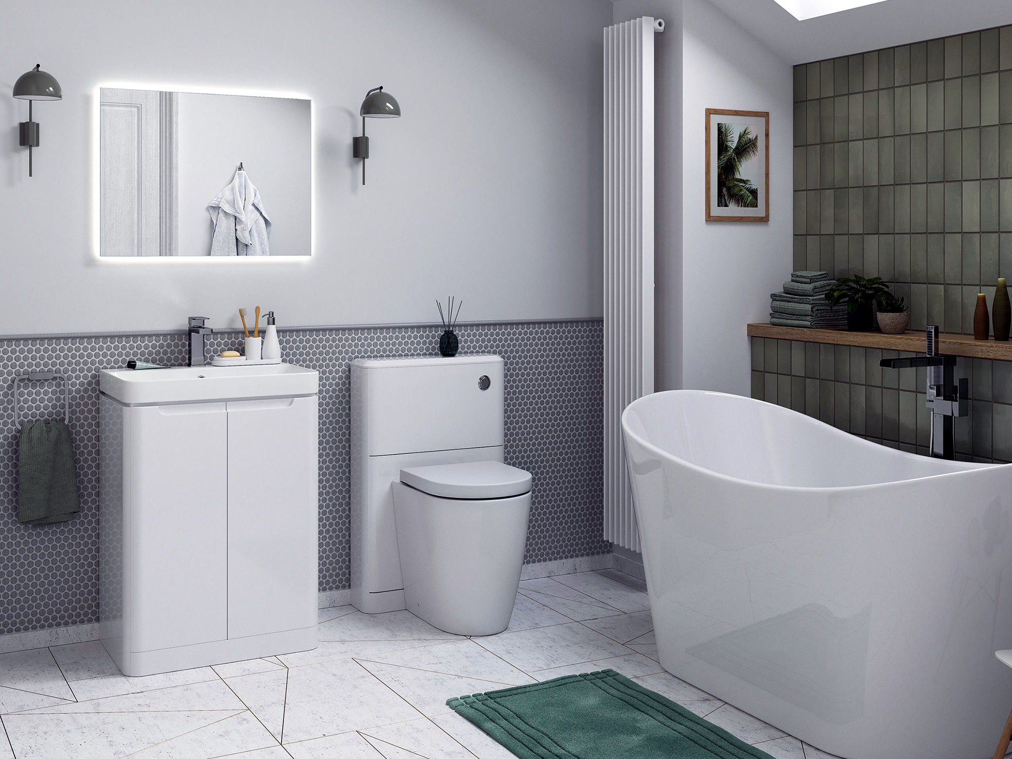 Lambra White Gloss Bathroom