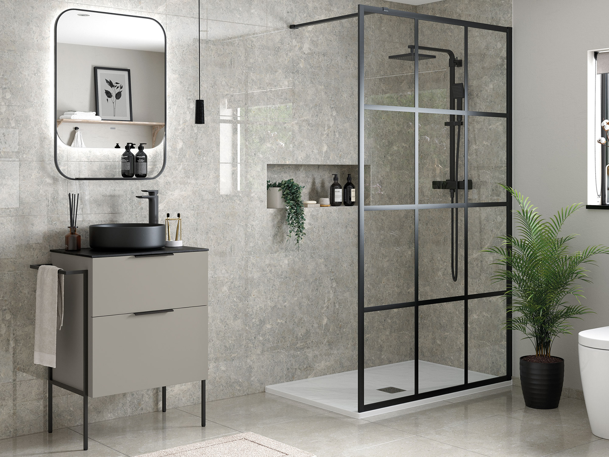 Design Esatto Grey Mist Bathroom