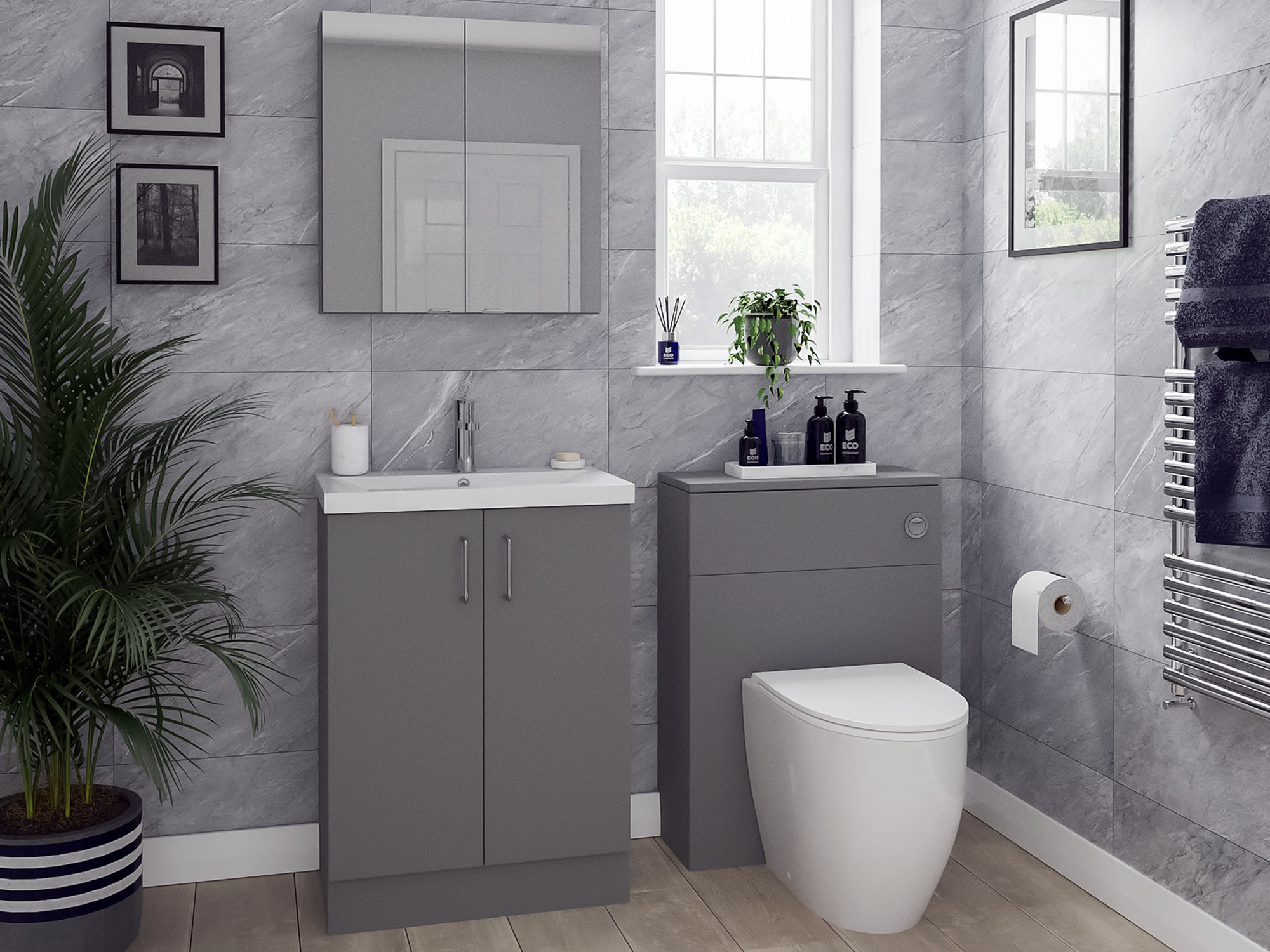 Style Metro Dust Grey Bathroom