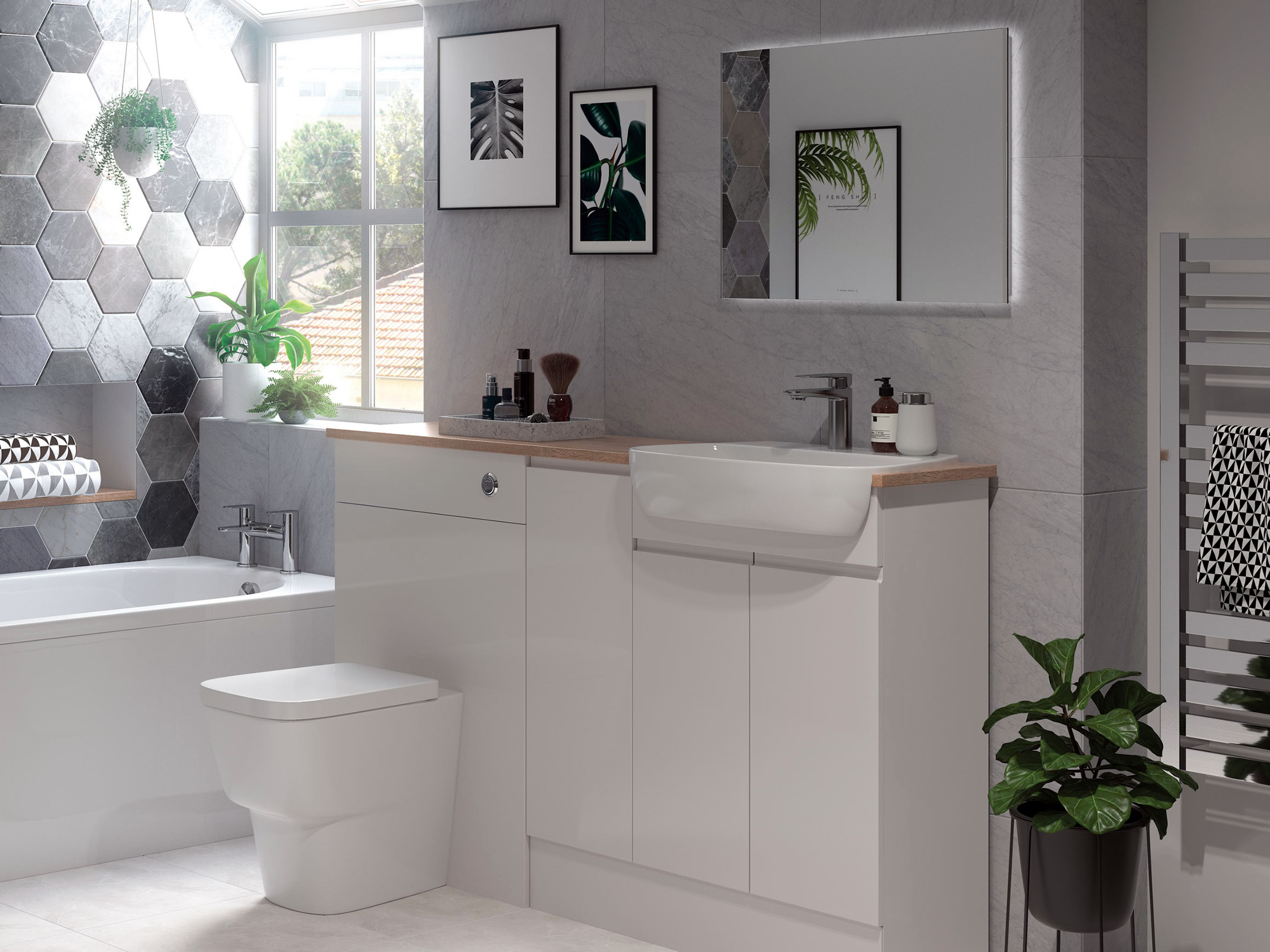 Valesso Pearl Grey Bathroom