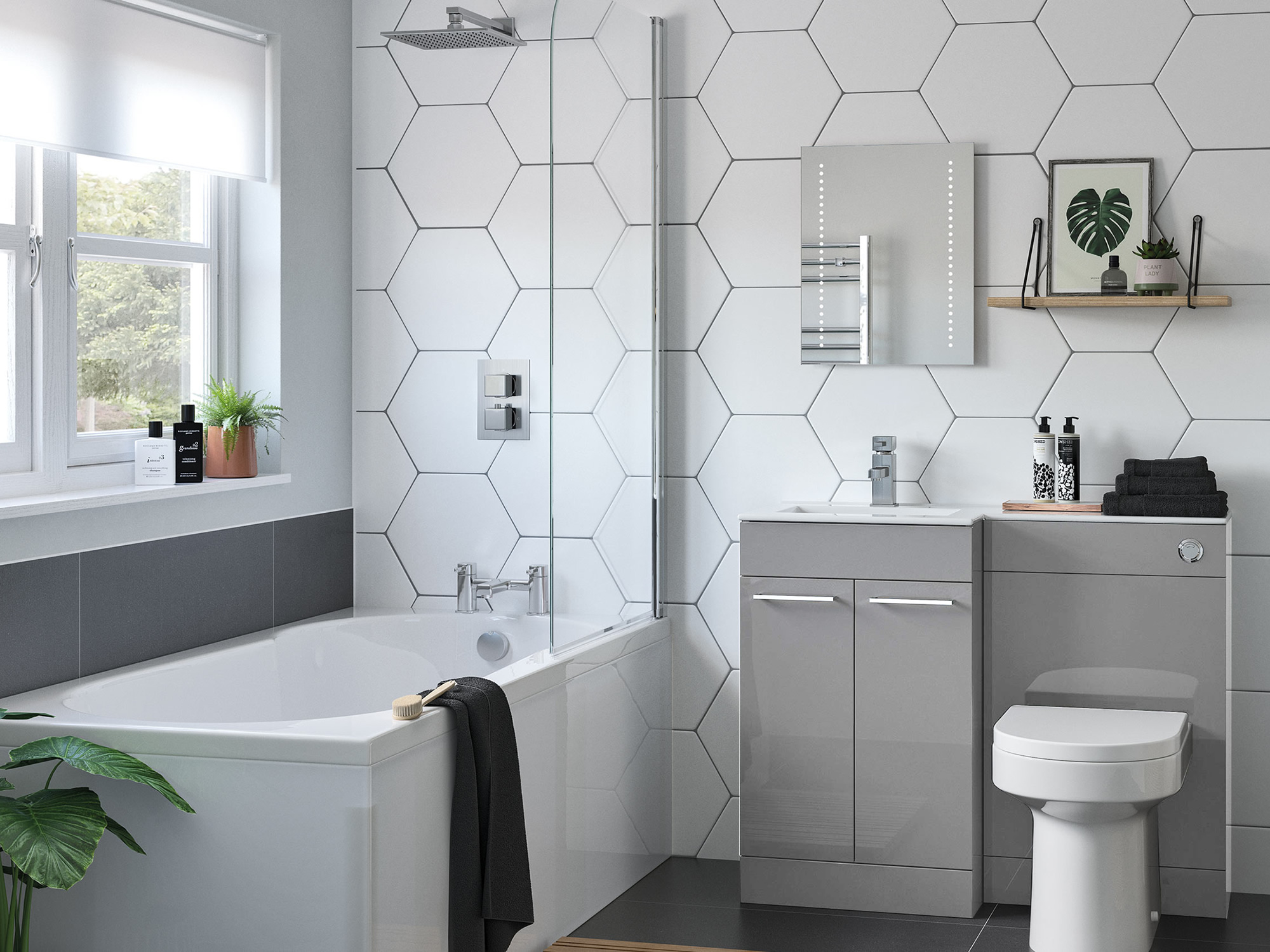 Venosa Grey Bathroom