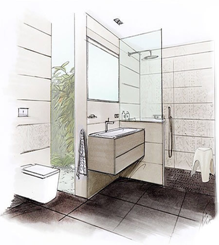 Modular Bathrooom Drawing