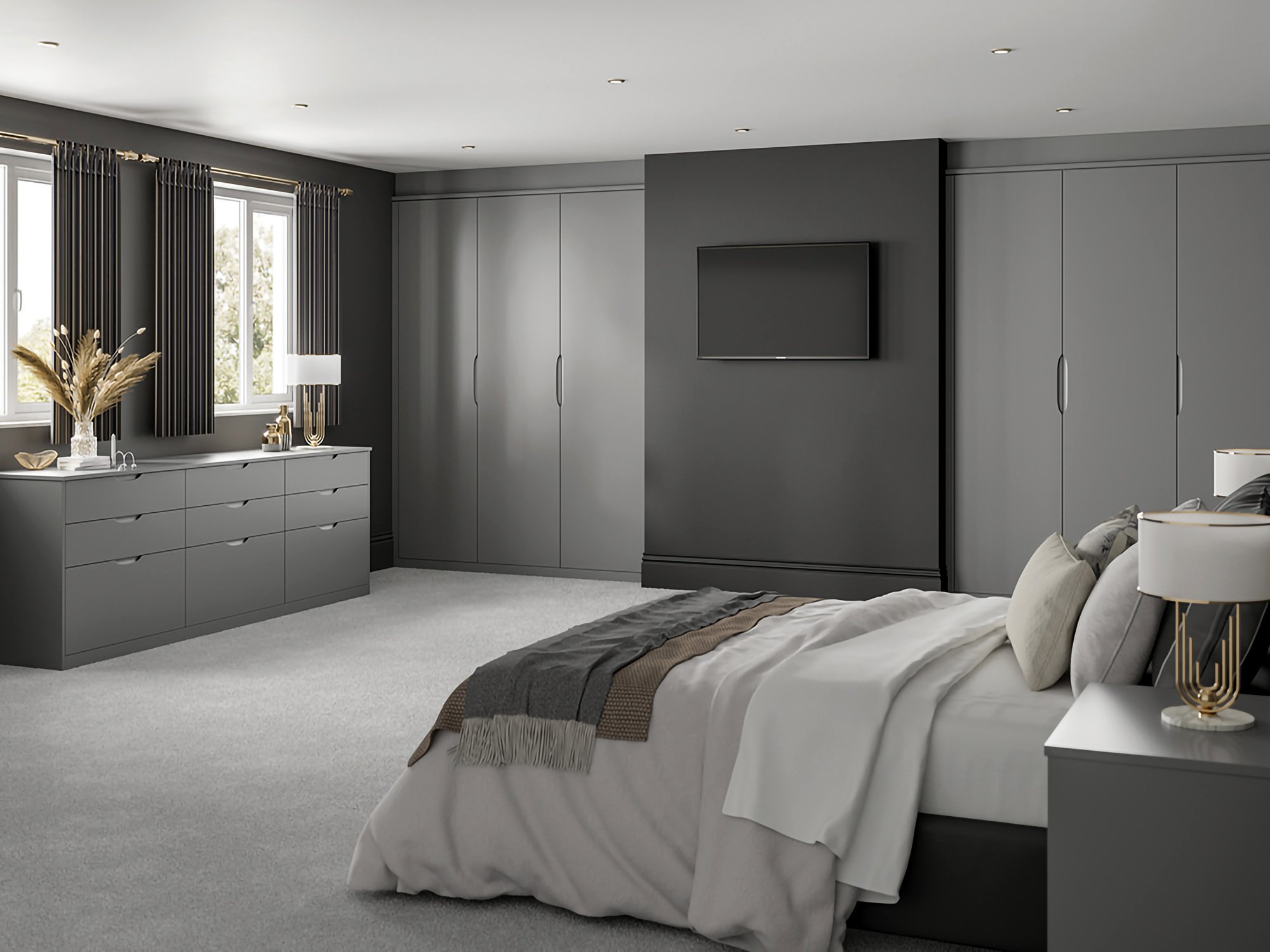 Essenza Dust Grey Bedroom