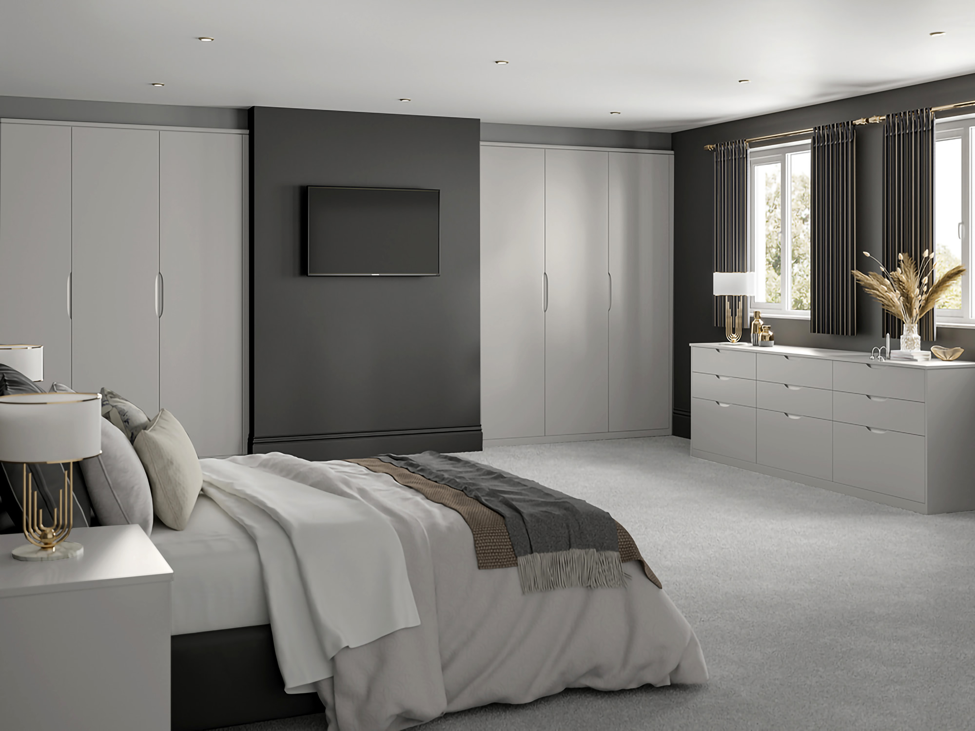 Essenza Grey Mist Bedroom