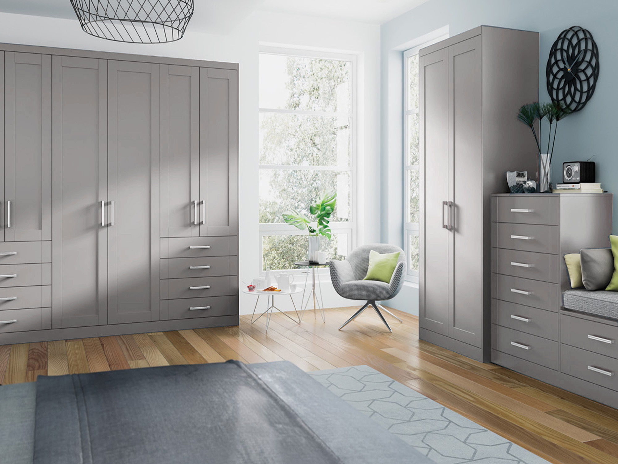 Pendle Storm Grey Bedroom