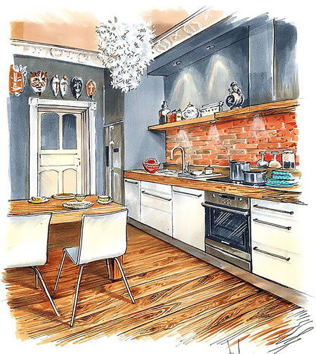 Kitchen Drawing