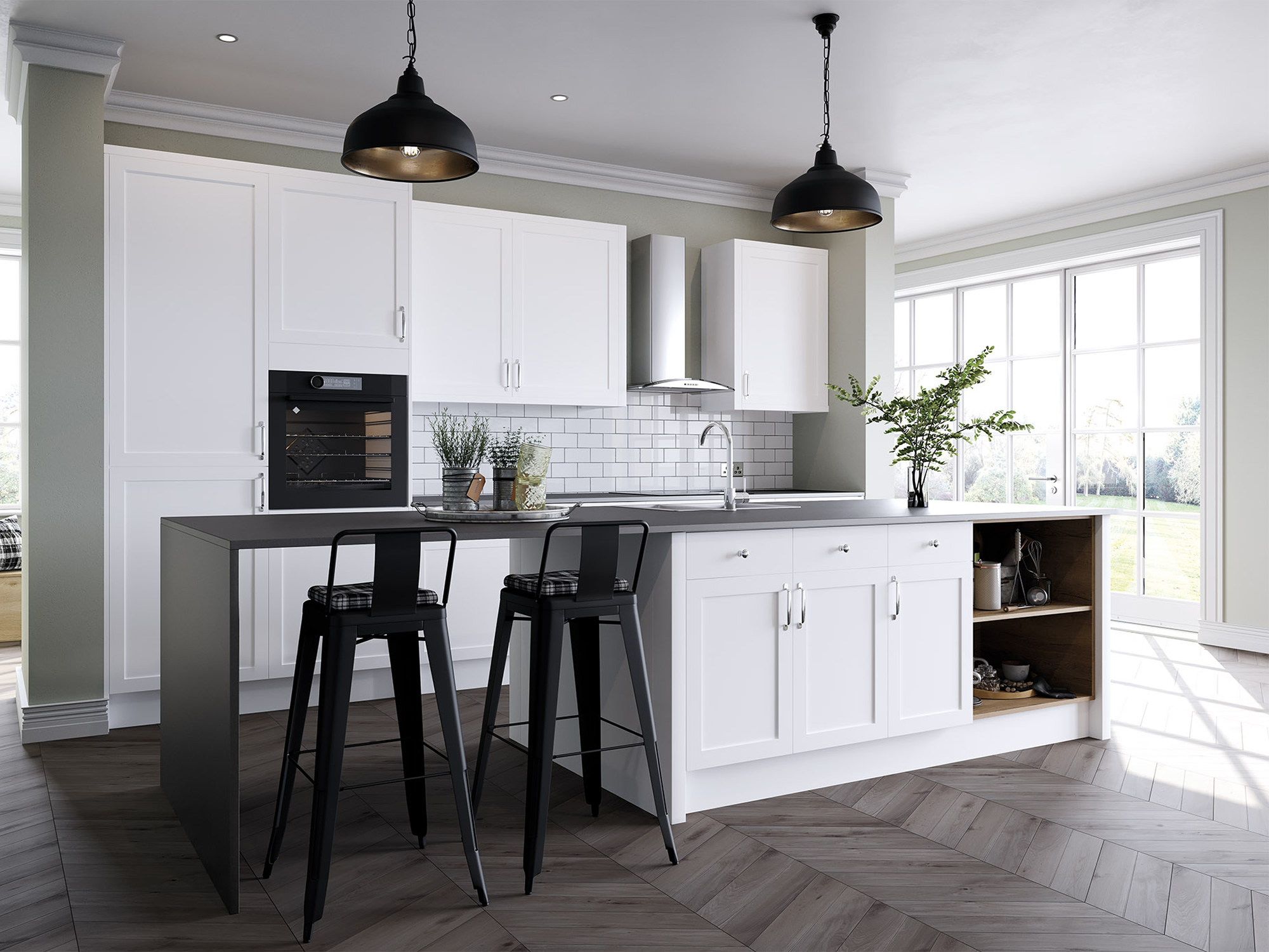 Ascot Super White Kitchen