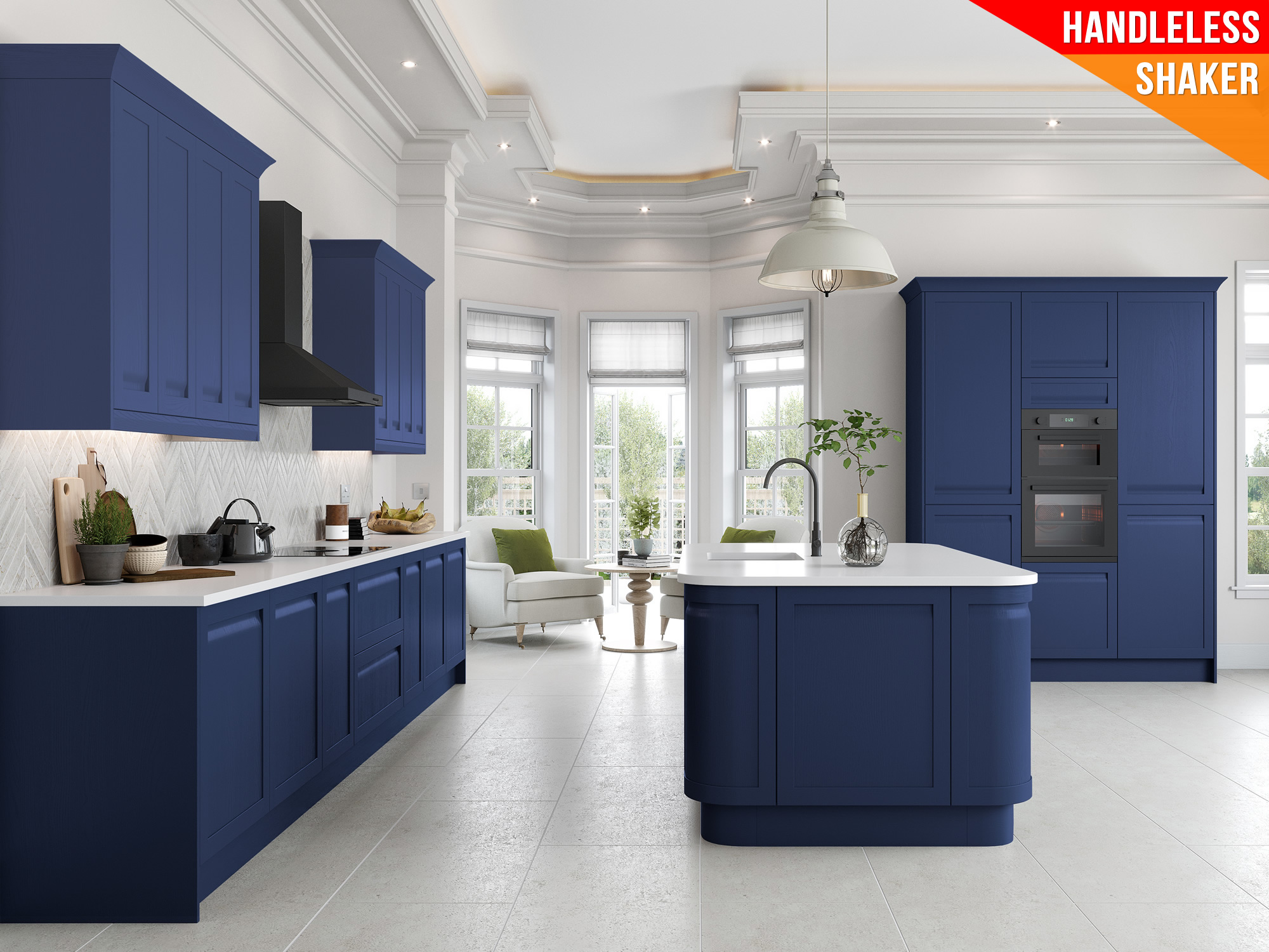 Grantham Sapphire Blue Kitchen