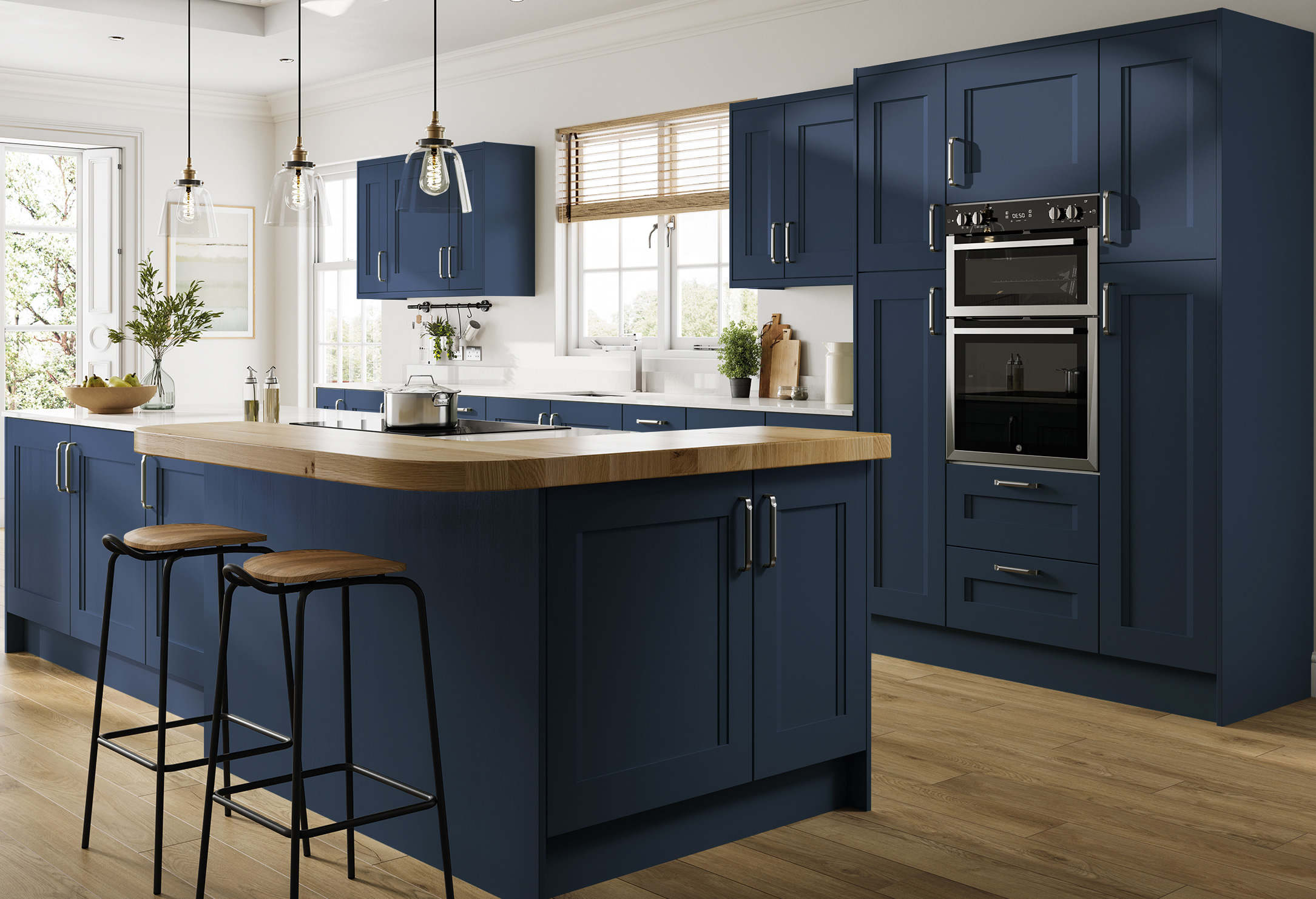 Grantham Sapphire Blue Kitchen