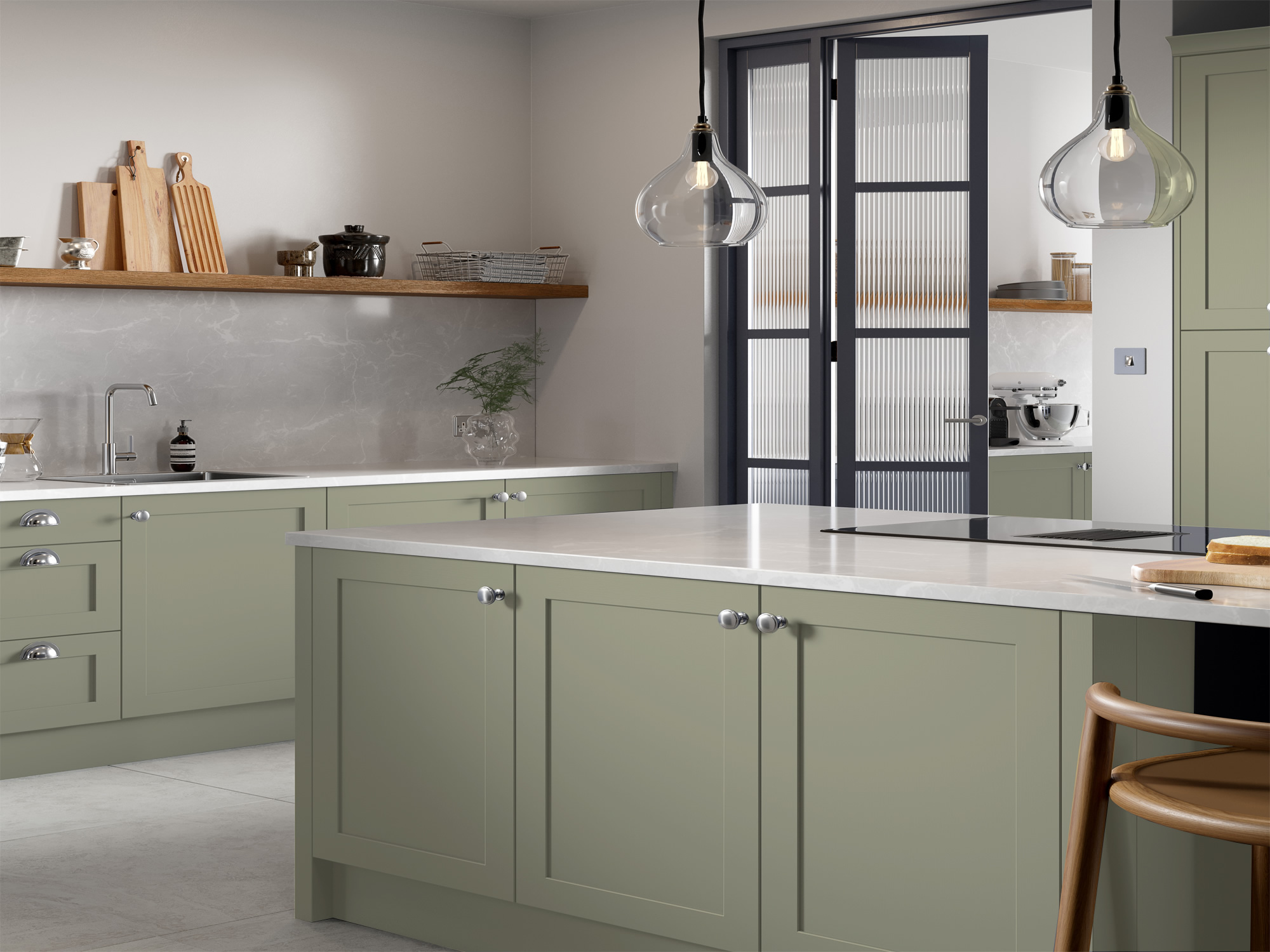 Hawkshaw Deep Lichen Kitchen