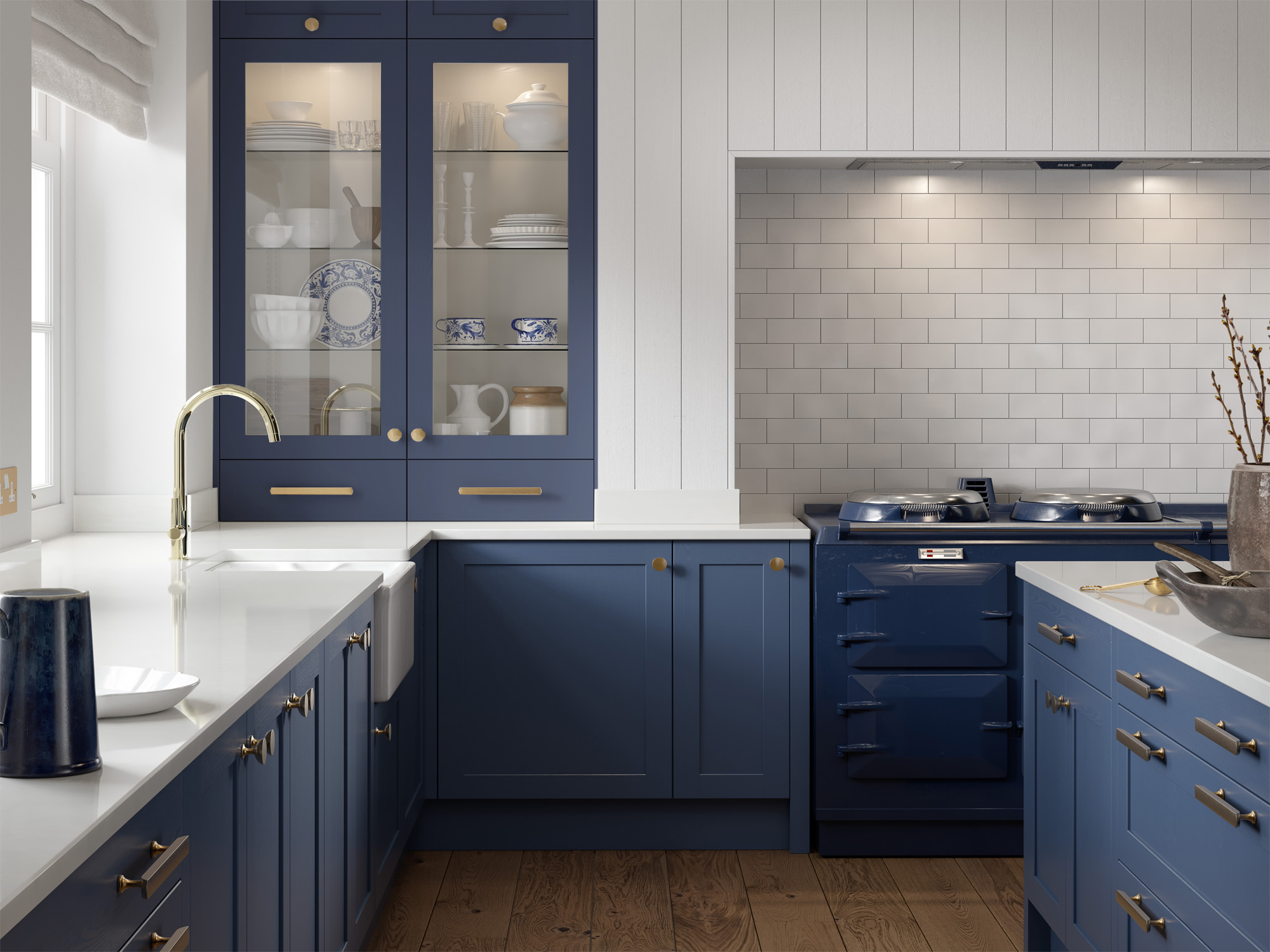 Hawkshaw Tyrolean Blue Kitchen