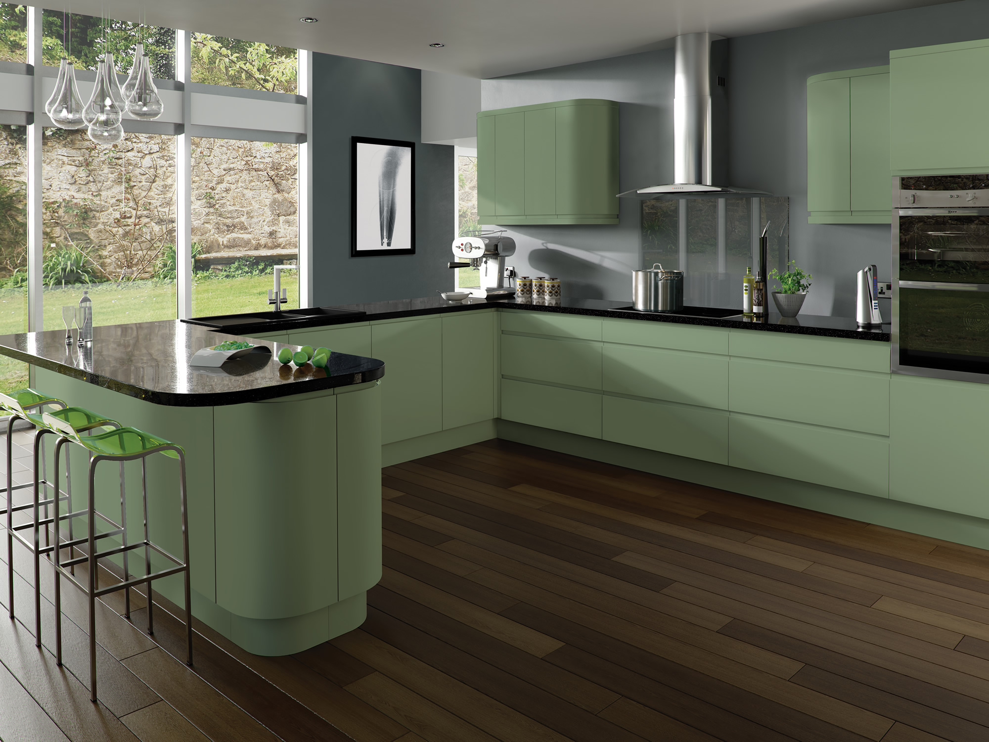 Integra Matt Reed Green Kitchen