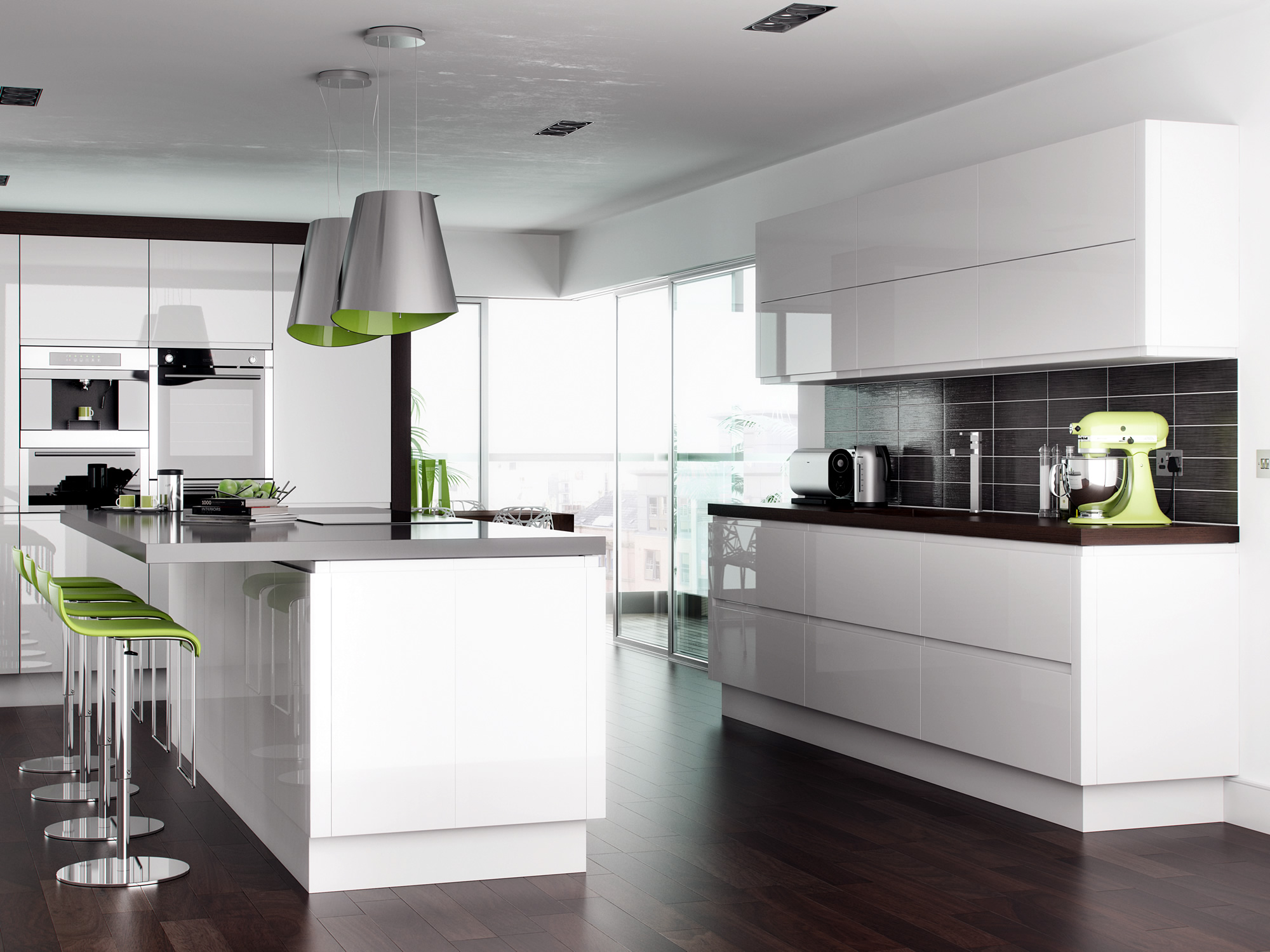 Solent Gloss Grey Mist Kitchen