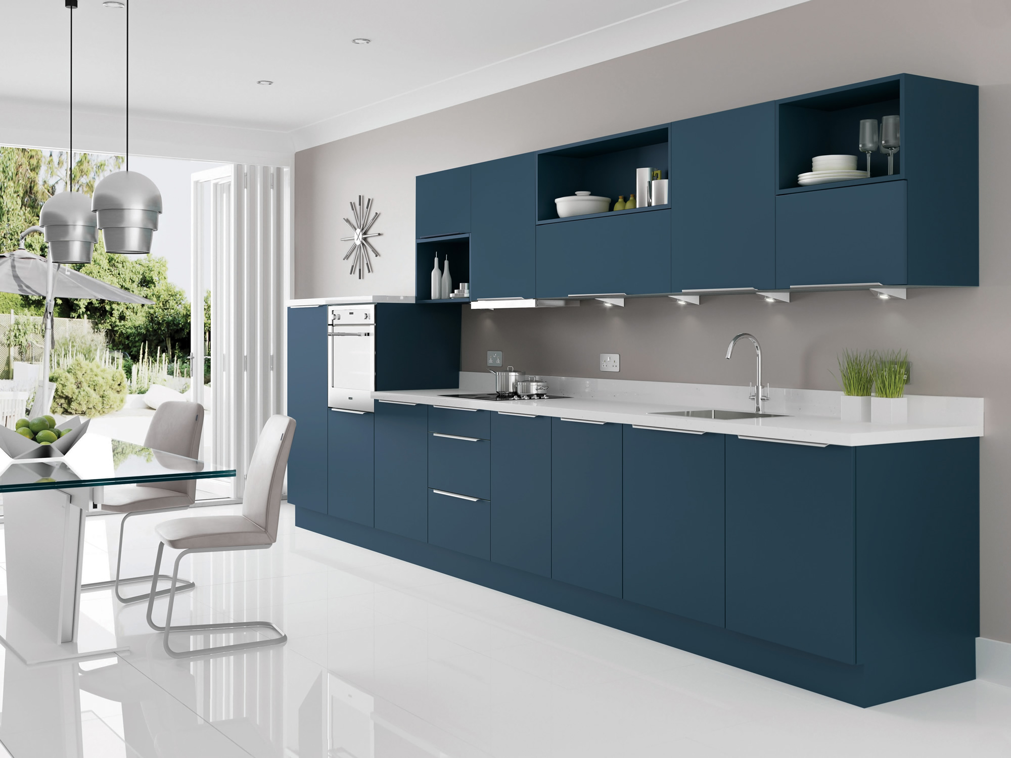 Metro Tyrolean Blue Kitchen