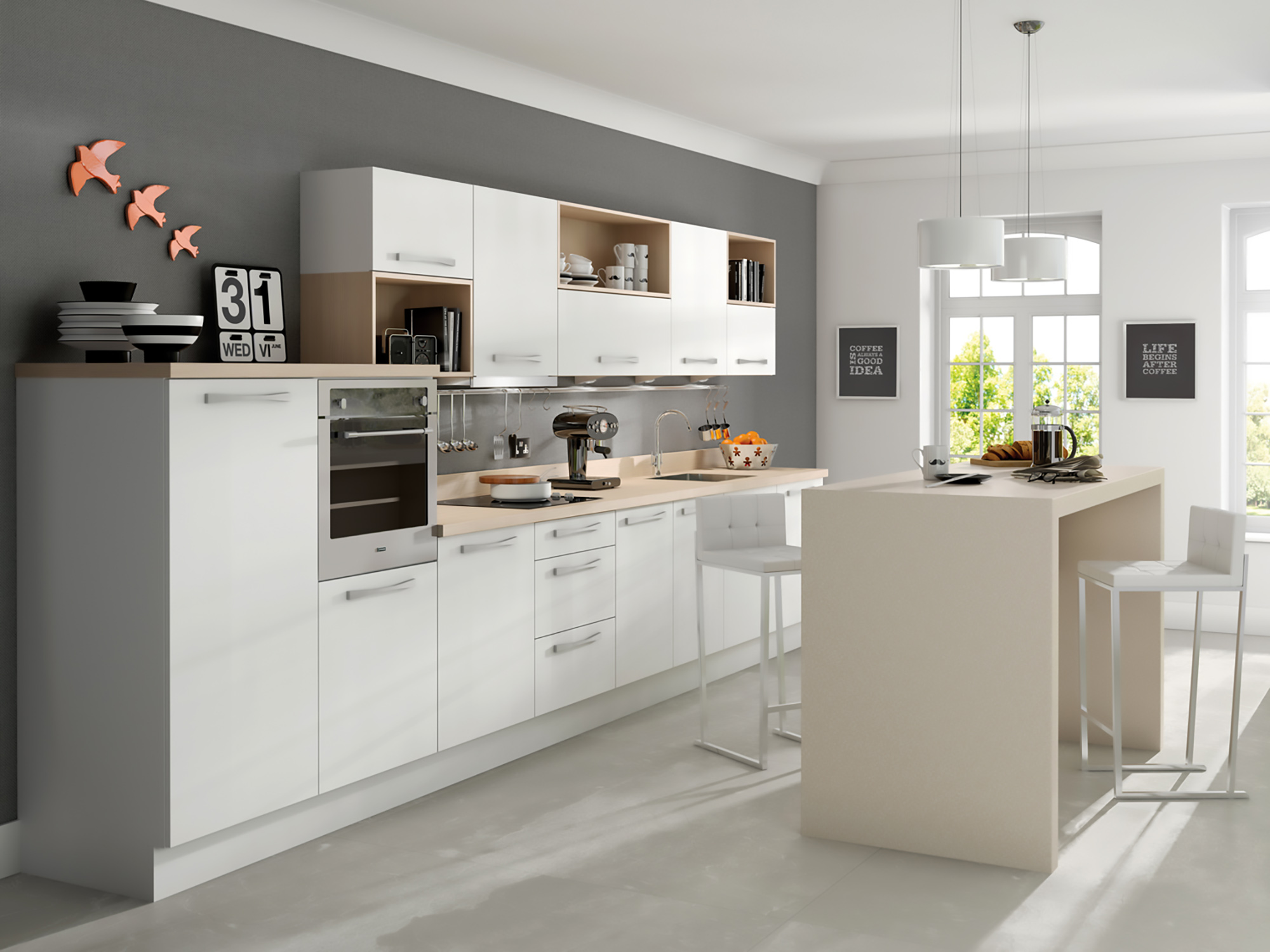 Metro White Kitchen