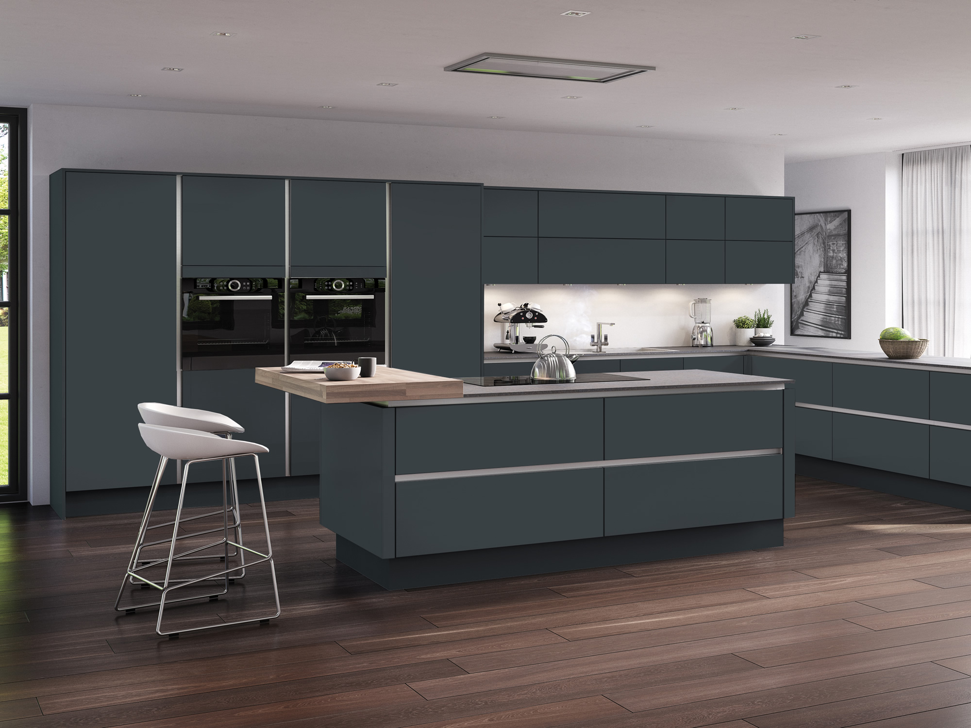 Moderna Matt Charcoal Kitchen