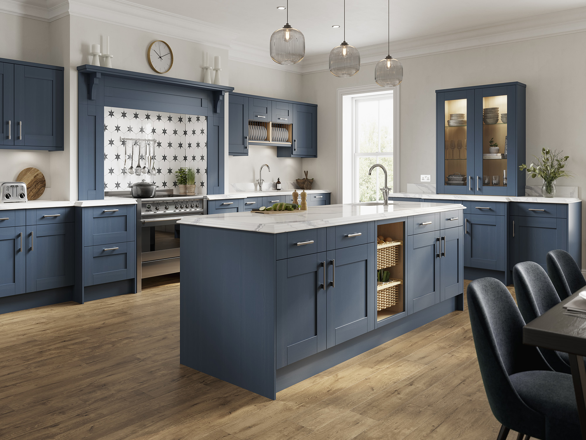 Pendle Tyrolean Blue Kitchen