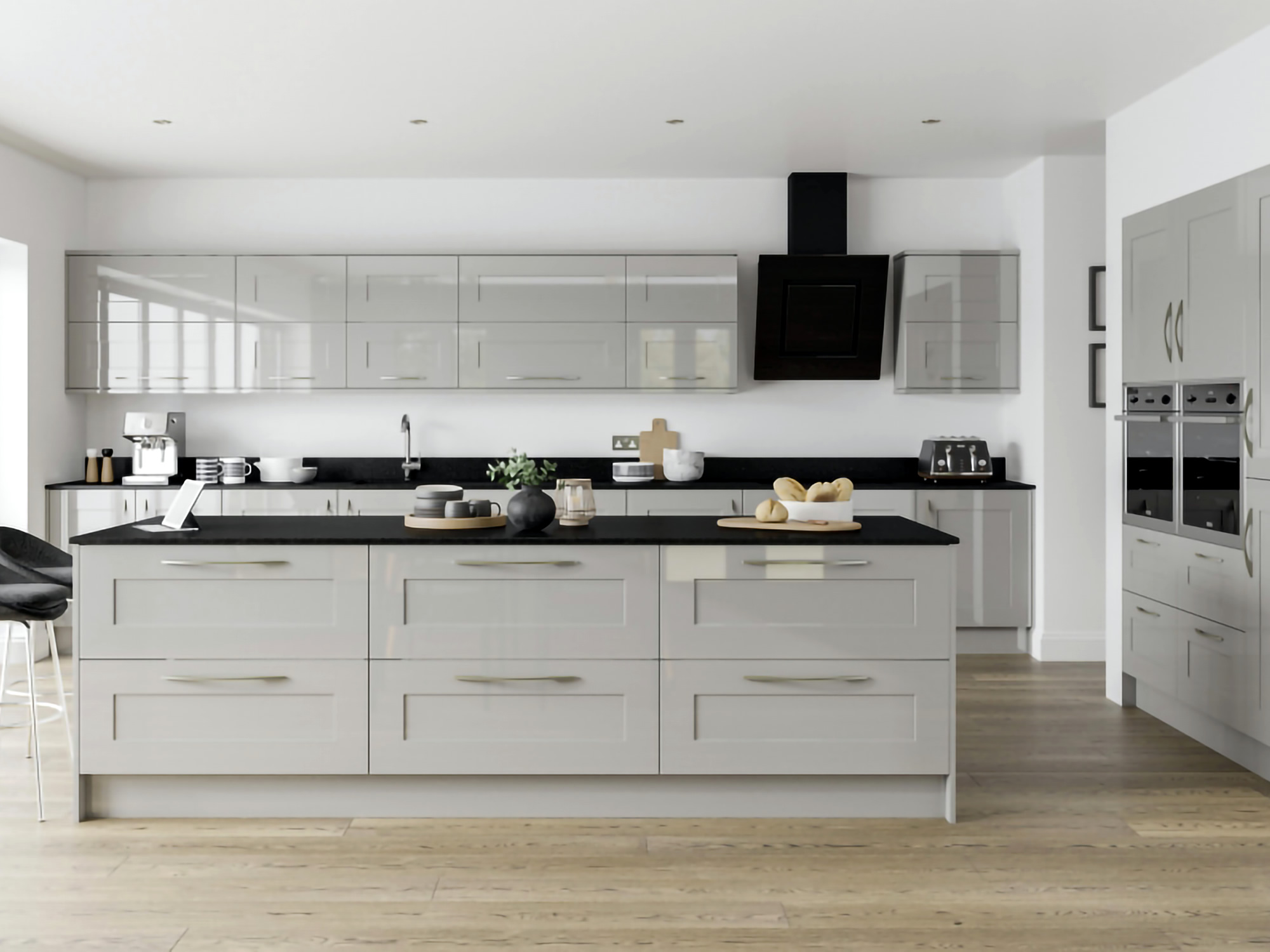 Solent Gloss Grey Mist Kitchen