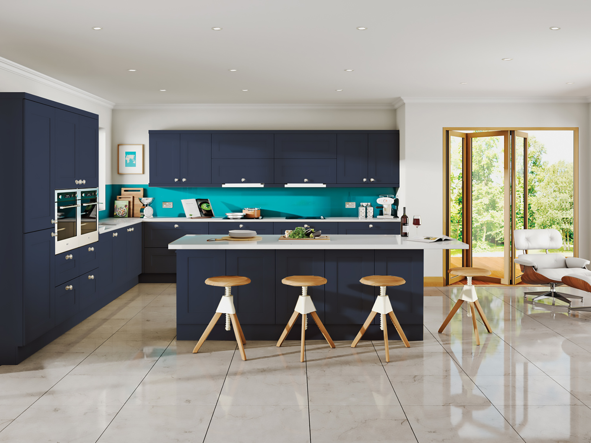 Solent Indigo Blue Kitchen