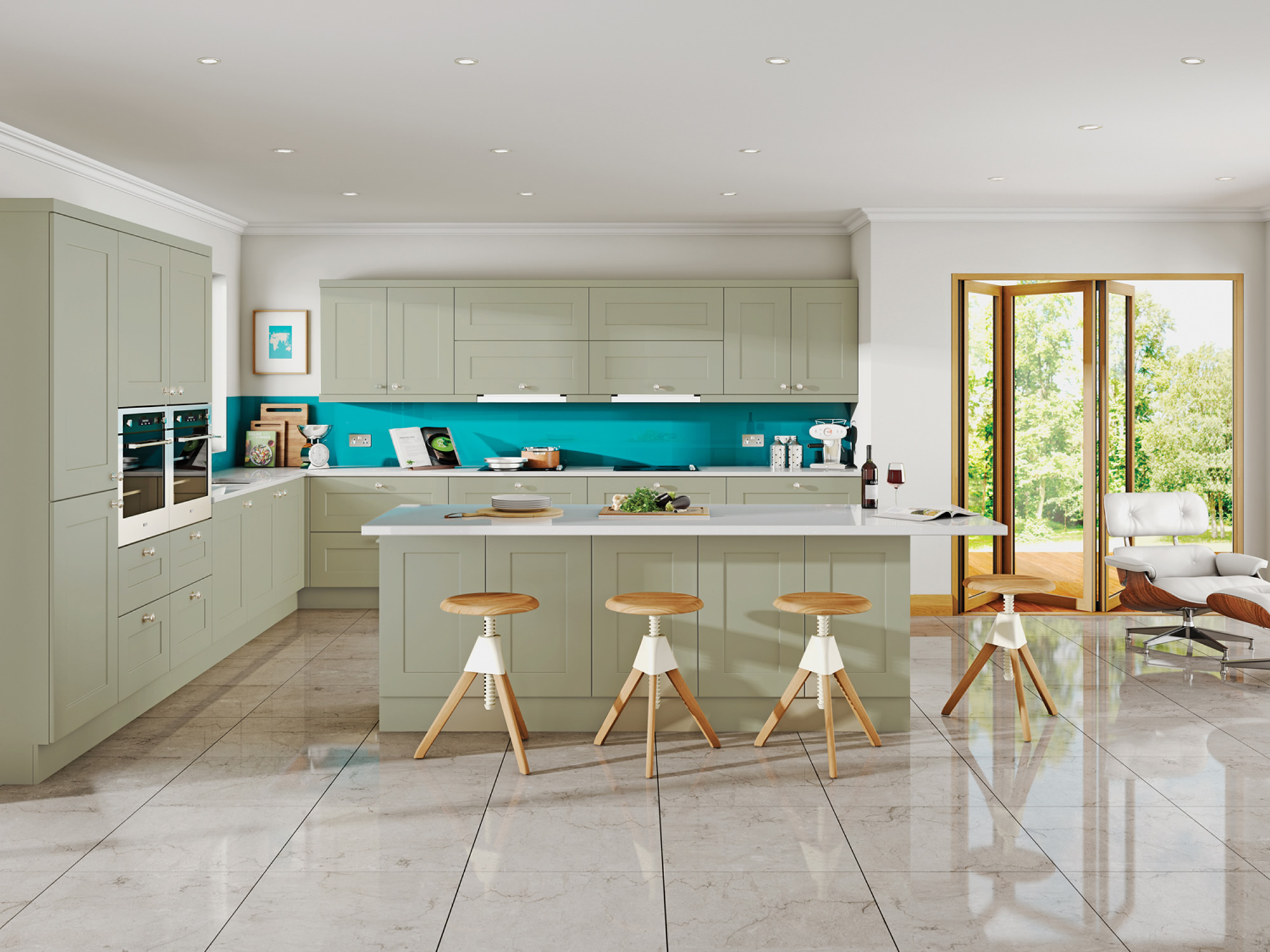 Solent Sage Green Kitchen