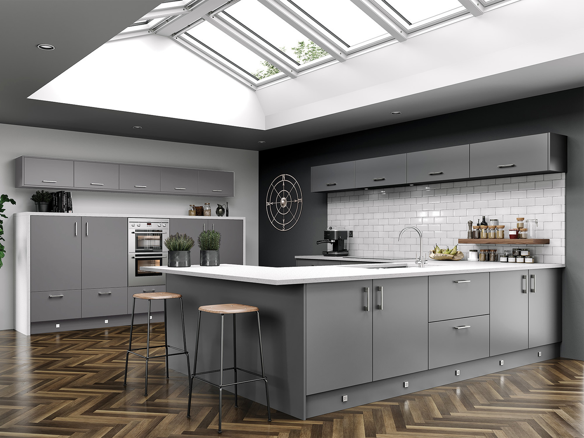 Vivo Matt Dust Grey Kitchen